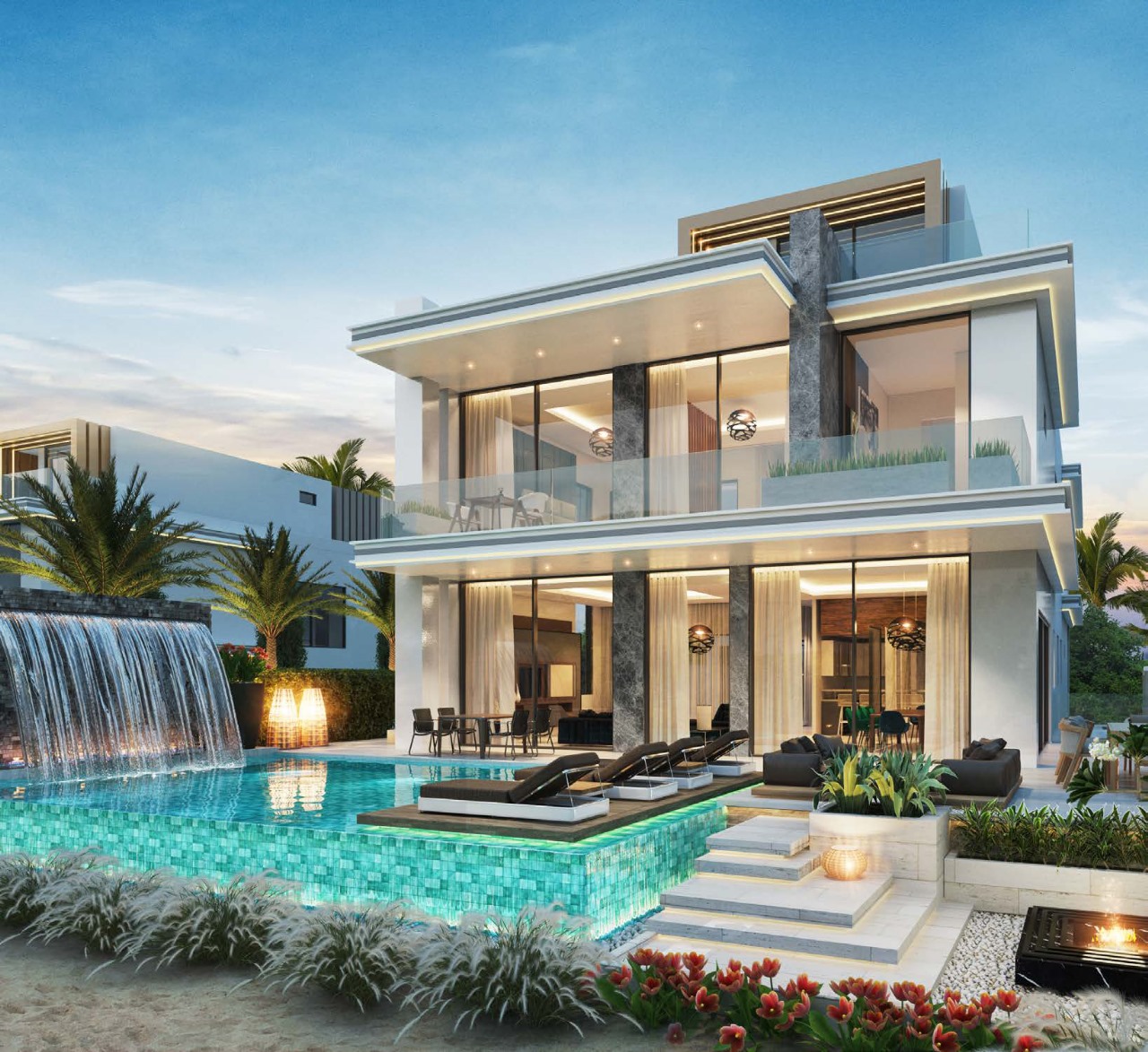 Luxury Townhouse, 2,208 sq.ft in Damac Island - Maldives , with Garden & Private Garage, Near Dubai Airport