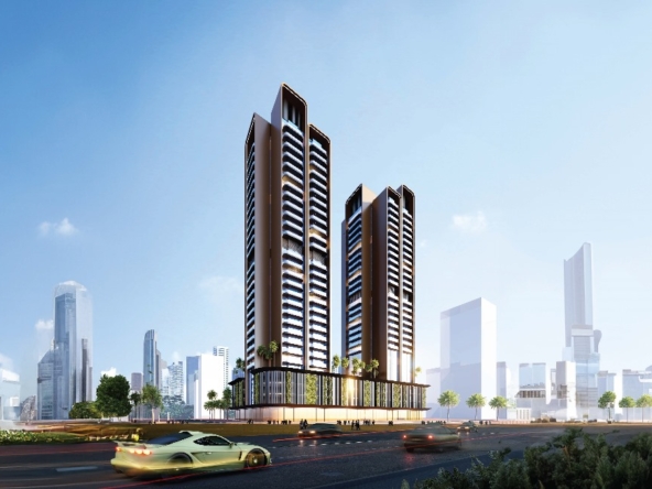 Your opportunity to own a two-bedroom apartment in Tiger Guzel Towers with a spacious area of 1,071 sq. ft