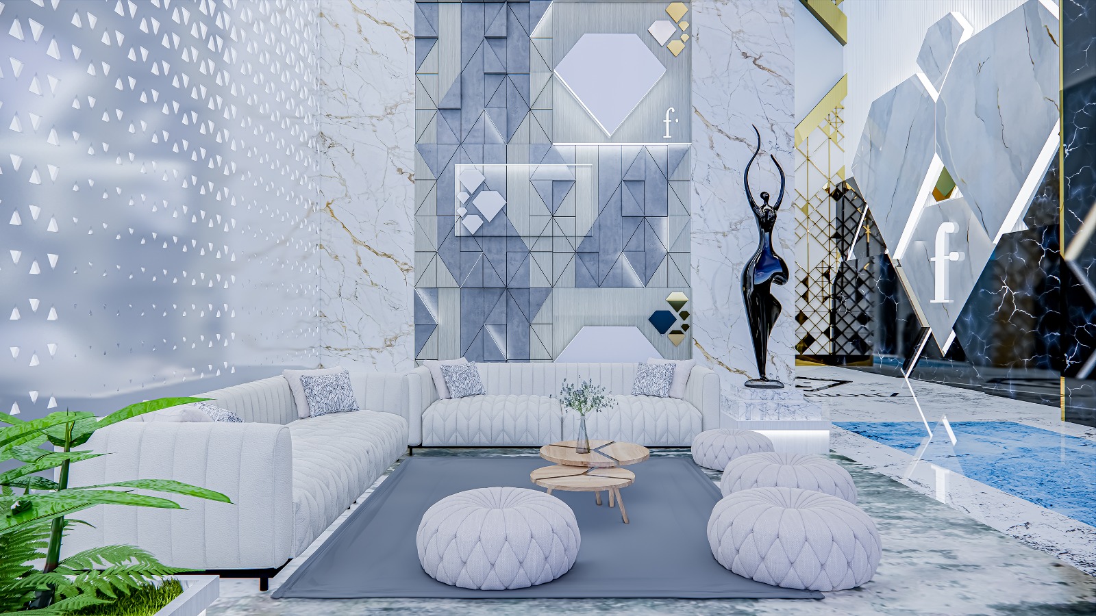 شقة بغرفتين نوم وحمام سباحة خاص في مشروع fashionz بمساحة واسعة 1177 قدم